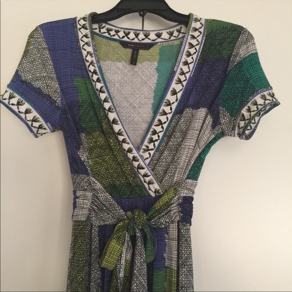 BCBGMaxAzria printed jersey tie-front dress XS - Picture 6 of 8